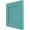 Ekena Millwork 12"W x 12"H True Fit PVC Flat Panel Shutters Sample, Pure Turquoise SAMPLE-TFPFPPT - alternate 2